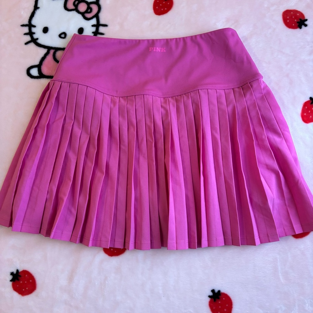 PINK Victoria’s Secret Hot Pink Zip-Up Relay Jacket and Skirt Set Size Medium - Picture 10 of 16